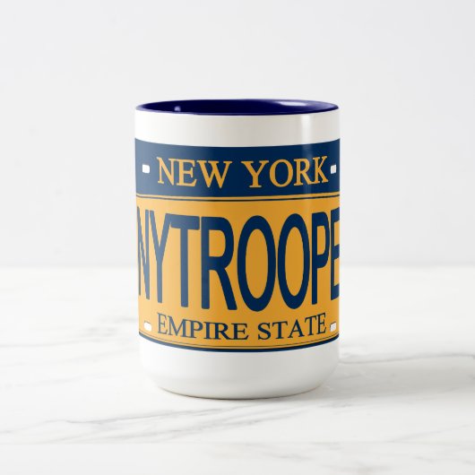 NY TROOPER NY Kenteken Plaat Mok (Center)