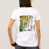 NY vintage reiskaart T-shirt (Achterkant)