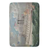 NY Voyage Grand Paddlewheel Stoomboot De Pelgrim Badmat (Voorkant Verticaal)
