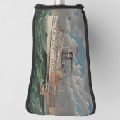 NY Voyage Grand Paddlewheel Stoomboot De Pelgrim Golfheadcover (Draai 90)