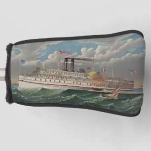 NY Voyage Grand Paddlewheel Stoomboot De Pelgrim Golfheadcover