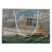 NY Voyage Grand Paddlewheel Stoomboot De Pelgrim Groot Cadeauzakje (Achterkant)