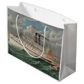 NY Voyage Grand Paddlewheel Stoomboot De Pelgrim Groot Cadeauzakje (Achterkant Gekanteld)