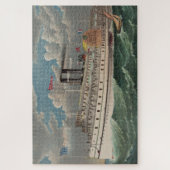 NY Voyage Grand Paddlewheel Stoomboot De Pelgrim Legpuzzel (Verticaal)