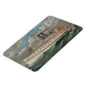 NY Voyage Grand Paddlewheel Stoomboot De Pelgrim Magneet (Linkerzijde)