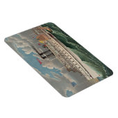 NY Voyage Grand Paddlewheel Stoomboot De Pelgrim Magneet (Rechterzijde)