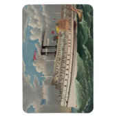 NY Voyage Grand Paddlewheel Stoomboot De Pelgrim Magneet (Verticaal)