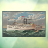 NY Voyage Grand Paddlewheel Stoomboot De Pelgrim Raamsticker (Vel 3)