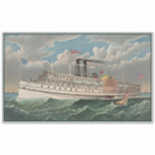 NY Voyage Grand Paddlewheel Stoomboot De Pelgrim Sticker (Voorkant)