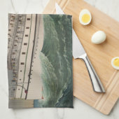 NY Voyage Grand Paddlewheel Stoomboot De Pelgrim Theedoek (Quarter Fold)