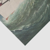 NY Voyage Grand Paddlewheel Stoomboot De Pelgrim Tissuepapier (Detail)