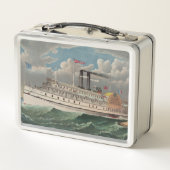 NY Voyage Grand Paddlewheel Stoomschip The Pilgrim (Achterkant)