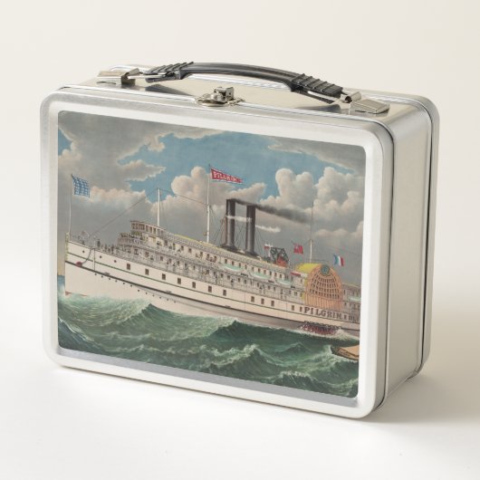 NY Voyage Grand Paddlewheel Stoomschip The Pilgrim (Voorkant)