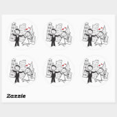 NY Wedding Ronde Sticker (Vel)