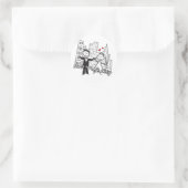 NY Wedding Ronde Sticker (Tas)