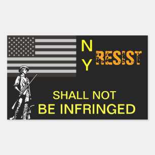 NY Weerstand Rechthoekige Sticker