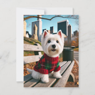 NY Westie Briefkaart