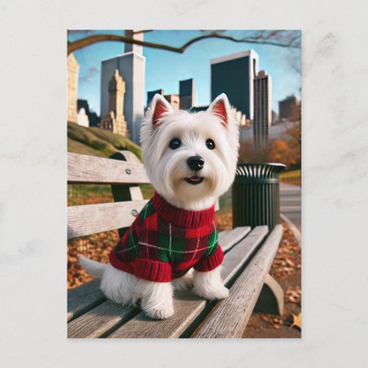 NY Westie Briefkaart (Voorkant)