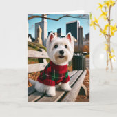 NY Westie Kaart (Gele Bloem)