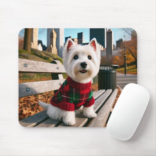 NY Westie Muismat (Met muis)