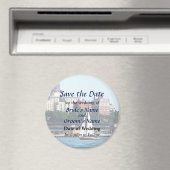 NY - Zeilboot tegen Manhattan Skyline Save Date Magneet (Insitu (Vaatwasser))