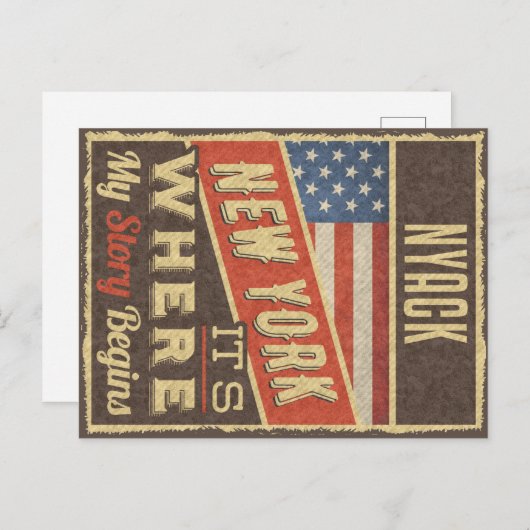 Nyack New York Briefkaart (Voorkant / Achterkant)