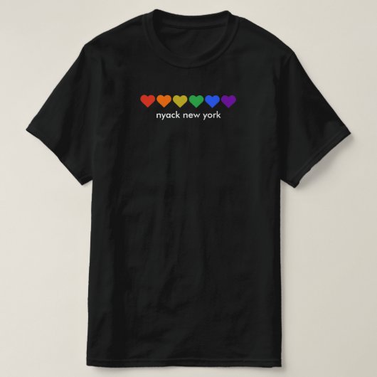 Nyack New York Rainbow Pride Heats T-shirt (Design voorkant)