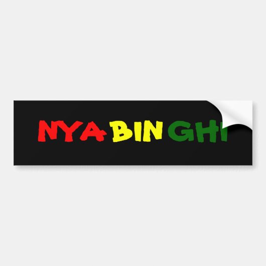 Nyahbinghi Bumpersticker (Voorkant)