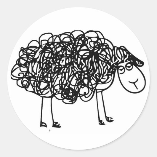 NYAHM Logo zwarte schapen Ronde Sticker (Voorkant)