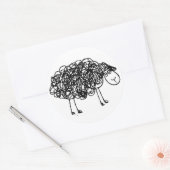 NYAHM Logo zwarte schapen Ronde Sticker (Envelop)