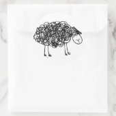 NYAHM Logo zwarte schapen Ronde Sticker (Tas)