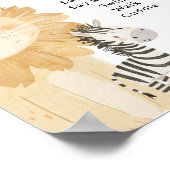 Nyala Safari Animals eerste verjaardag mijlpaal Poster (Hoek)