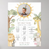 Nyala Safari Animals eerste verjaardag mijlpaal Poster (Voorkant)