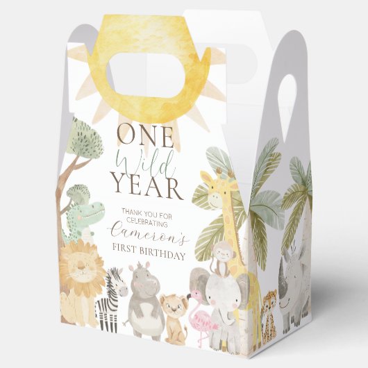 Nyala Safari Dieren Een Wild Jaar Eerste Verjaarda Bedankdoosjes (Geopend)