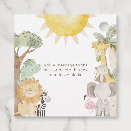 Nyala Safari Dieren Een Wild Jaar Eerste Verjaarda Bedankjes Labels (Achterkant)