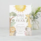 Nyala Safari Dieren Een Wild Jaar Eerste Verjaarda Kaart (Staand voorkant)