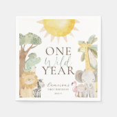 Nyala Safari Dieren Een Wild Jaar Eerste Verjaarda Servet (Voorkant)