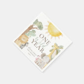 Nyala Safari Dieren Een Wild Jaar Eerste Verjaarda Servet (Hoek)