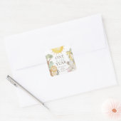 Nyala Safari Dieren Een Wild Jaar Eerste Verjaarda Vierkante Sticker (Envelop)