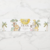 Nyala Safari Dieren Een Wild Jaar Eerste Verjaarda Waterfles Etiket (Enkel label)