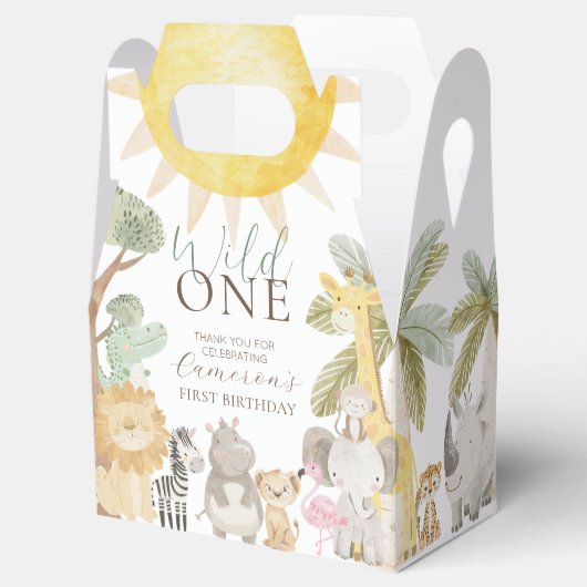 Nyala Safari Dieren Eerste Verjaardag Bedankdoosjes (Geopend)