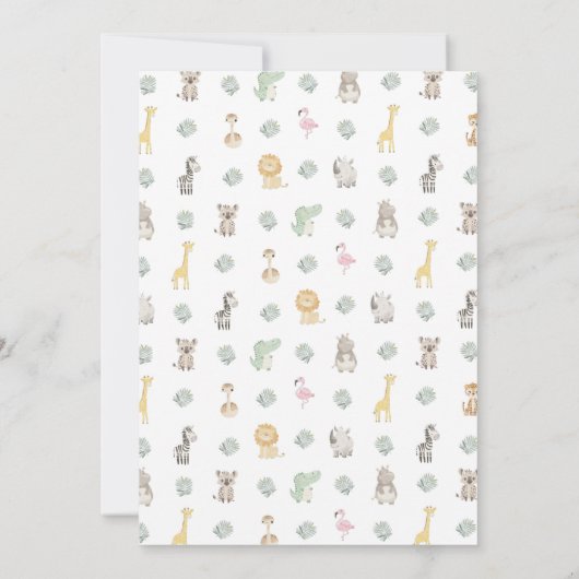 Nyala Safari Dieren Eerste Verjaardag Kaart (Achterkant)