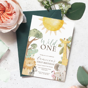 Nyala Safari Dieren Eerste Verjaardag Kaart