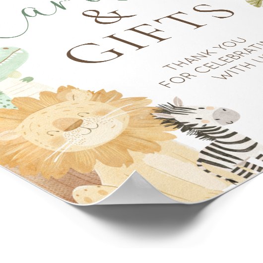 Nyala Safari Dieren Kaarten en geschenken Poster (Hoek)