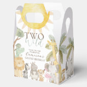 Nyala Safari Dieren Twee Wilde Tweede Verjaardag Bedankdoosjes (Geopend)