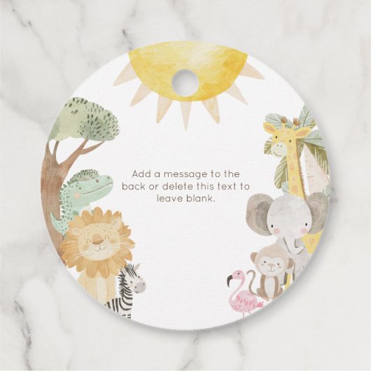 Nyala Safari Dieren Twee Wilde Tweede Verjaardag Bedankjes Labels (Achterkant)