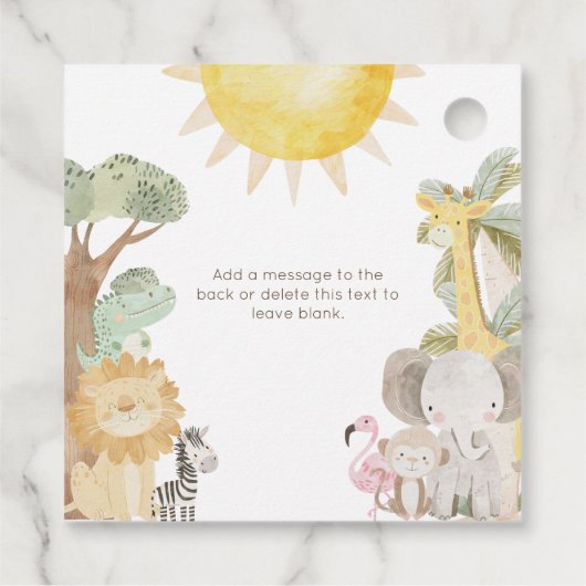 Nyala Safari Dieren Twee Wilde Tweede Verjaardag Bedankjes Labels (Achterkant)