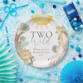 Nyala Safari Dieren Twee Wilde Tweede Verjaardag Papieren Bordje (Feest)