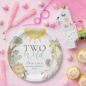 Nyala Safari Dieren Twee Wilde Tweede Verjaardag Papieren Bordje (Feest)