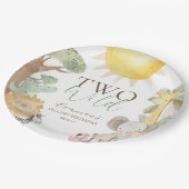 Nyala Safari Dieren Twee Wilde Tweede Verjaardag Papieren Bordje (Gekanteld)